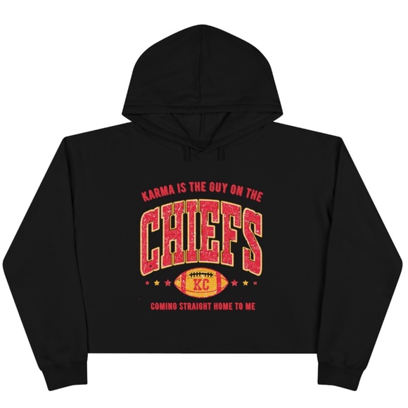 Karma (Travis’s Version) Taylor Swift Eras Tour Lyrics Cropped Hoodie - Picture 5 of 5